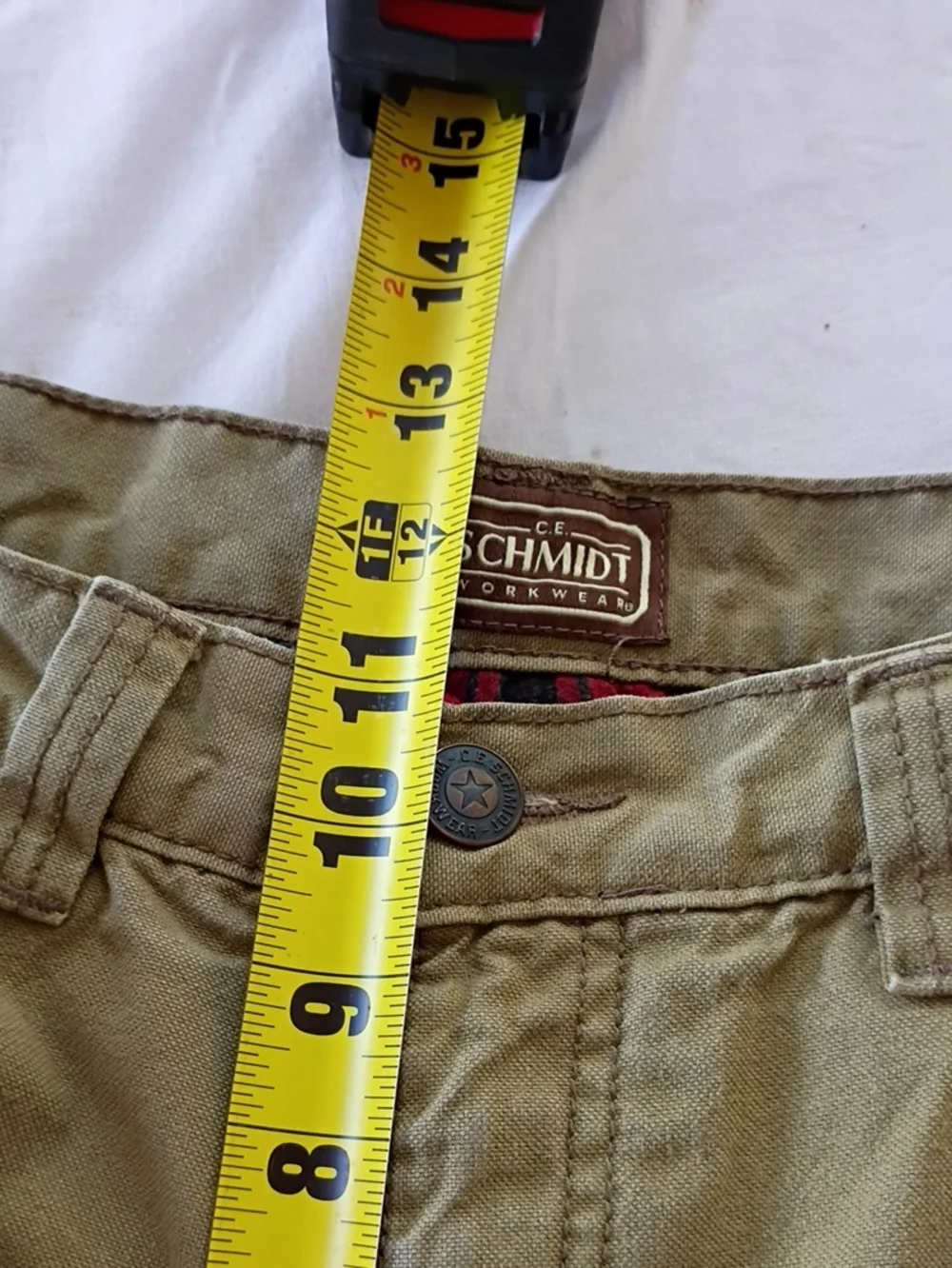 C.E. Schmidt Workwear Carpenter Flannel Lined Pants Mens 32x30 Tan Winter Work